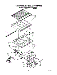 04 - Compartment Separator parts for Kitchenaid Refrigerator KTRS22MXAL20 from AppliancePartsPros.com