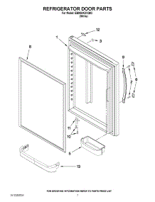 04 - Refrigerator Door Parts parts for Whirlpool Refrigerator EB9SHKXVQ03 from AppliancePartsPros.com
