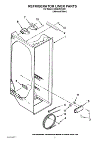 02 - Refrigerator Liner Parts parts for Whirlpool Refrigerator ED2GVEXVD01 from AppliancePartsPros.com