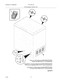 03 - Replacement Parts List parts for Frigidaire Freezer FFFC07M1LW from AppliancePartsPros.com