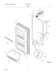 03 - Door parts for Frigidaire Freezer FFU14F7HBB from AppliancePartsPros.com