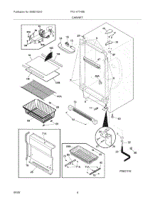 05 - Cabinet parts for Frigidaire Freezer FFU14F7HBB from AppliancePartsPros.com