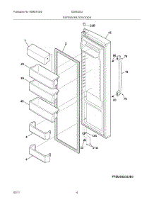 05 - Refrigerator Door parts for Electrolux Refrigerator EI26SS30JW1 from AppliancePartsPros.com