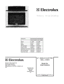 01 - Cover parts for Electrolux Oven EW27EW5CGS2 from AppliancePartsPros.com