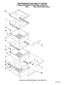 03 - Refrigerator Shelf Parts parts for Kitchenaid Refrigerator KSC23C8EYY00 from AppliancePartsPros.com