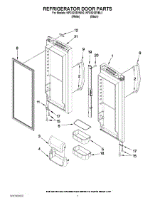 04 - Refrigerator Door Parts parts for Kitchenaid Refrigerator KFCS22EVBL2 from AppliancePartsPros.com