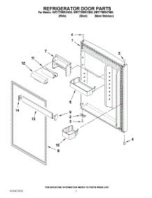 05 - Refrigerator Door Parts parts for Whirlpool Refrigerator WRT779RWYW00 from AppliancePartsPros.com