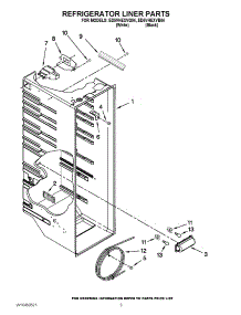 02 - Refrigerator Liner Parts parts for Whirlpool Refrigerator ED5VHEXVQ04 from AppliancePartsPros.com