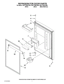 05 - Refrigerator Door Parts parts for Whirlpool Refrigerator WRT779REYM00 from AppliancePartsPros.com