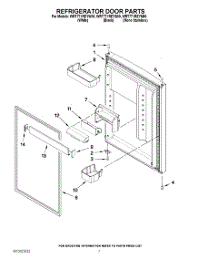 05 - Refrigerator Door Parts parts for Whirlpool Refrigerator WRT771REYM00 from AppliancePartsPros.com
