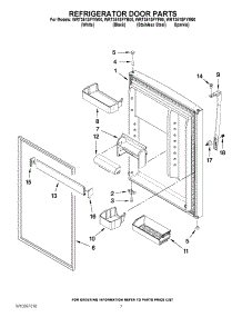 05 - Refrigerator Door Parts parts for Whirlpool Refrigerator WRT351SFYB00 from AppliancePartsPros.com