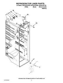 02 - Refrigerator Liner Parts parts for Whirlpool Refrigerator GSC25C4EYW00 from AppliancePartsPros.com