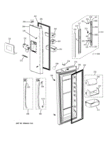 02 - Fresh Food Doors parts for Ge Refrigerator GFSF6KKYCWW from AppliancePartsPros.com