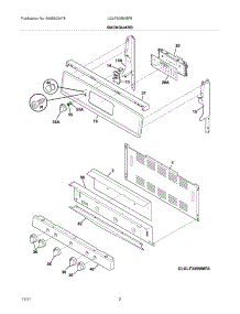 03 - Backguard parts for Frigidaire Range LGLF305MMFB / from AppliancePartsPros.com