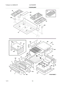09 - Top / Drawer parts for Frigidaire Range LGLF305MMFB / from AppliancePartsPros.com