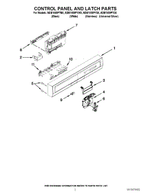 02 - Control Panel And Latch Parts parts for Amana Dishwasher ADB1400PYW0 / from AppliancePartsPros.com