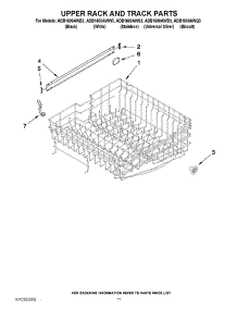 09 - Upper Rack And Track Parts parts for Amana Dishwasher ADB1600AWB3 / from AppliancePartsPros.com