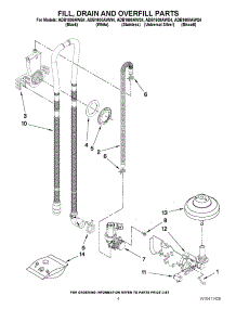 04 - Fill, Drain And Overfill Parts parts for Amana Dishwasher ADB1600AWS4 / from AppliancePartsPros.com