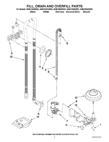 04 - Fill, Drain And Overfill Parts parts for Amana Dishwasher ADB1400AWW3 / from AppliancePartsPros.com