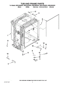 05 - Tub And Frame Parts parts for Amana Dishwasher ADB1400AWS3 / from AppliancePartsPros.com