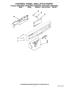 02 - Control Panel And Latch Parts parts for Amana Dishwasher ADB1600AWB4 / from AppliancePartsPros.com