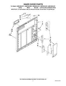 02 - Inner Door Parts parts for Amana Dishwasher ADB1000AWS1 / from AppliancePartsPros.com