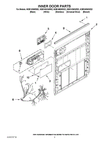 03 - Inner Door Parts parts for Amana Dishwasher ADB1400AWQ2 / from AppliancePartsPros.com