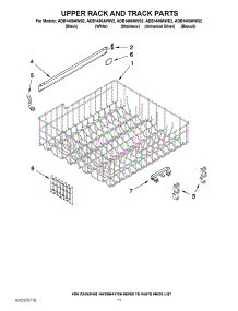 09 - Upper Rack And Track Parts parts for Amana Dishwasher ADB1400AWB2 / from AppliancePartsPros.com