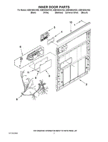 03 - Inner Door Parts parts for Amana Dishwasher ADB1600AWS2 / from AppliancePartsPros.com