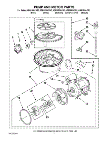 06 - Pump And Motor Parts parts for Amana Dishwasher ADB1600AWW2 / from AppliancePartsPros.com
