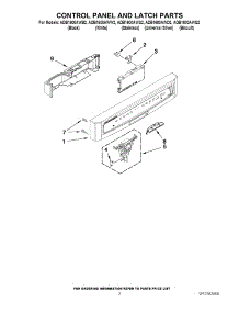 02 - Control Panel And Latch Parts parts for Amana Dishwasher ADB1600AWB2 / from AppliancePartsPros.com