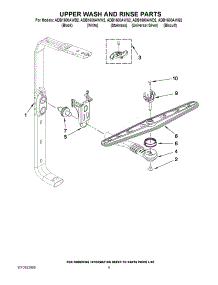 07 - Upper Wash And Rinse Parts parts for Amana Dishwasher ADB1600AWQ2 / from AppliancePartsPros.com