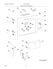 13 - Door / Control Assembly parts for Electrolux Coffee Maker E24CM75GSSA / from AppliancePartsPros.com