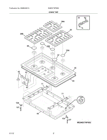03 - Cook Top parts for Electrolux Cooktop E36GC70FSS2 / from AppliancePartsPros.com