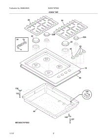 03 - Cook Top parts for Electrolux Cooktop E30GC70FSS2 / from AppliancePartsPros.com