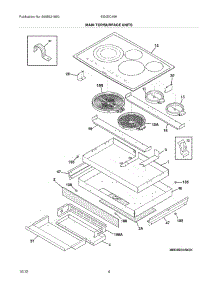 05 - Main Top / Surface Units parts for Electrolux Cooktop EI30EC45KS1 / from AppliancePartsPros.com