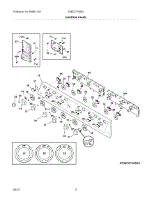 03 - Control Panel parts for Electrolux Cooktop E36EC75HSS2 / from AppliancePartsPros.com