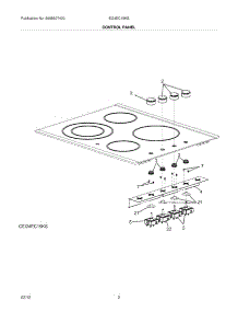 03 - Control Panel parts for Electrolux Cooktop EI24EC15KS / from AppliancePartsPros.com