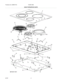 05 - Main Top / Surface Units parts for Electrolux Cooktop EI24EC15KS / from AppliancePartsPros.com
