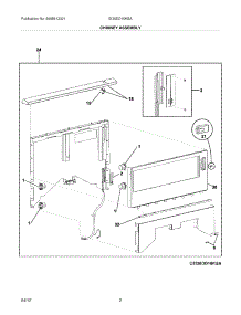 03 - Chimney Assembly parts for Electrolux Hood EI30DD10KSA / from AppliancePartsPros.com