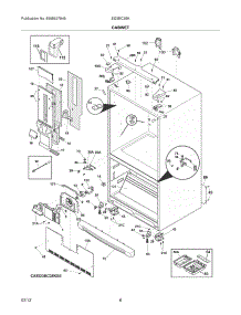 07 - Cabinet parts for Electrolux Refrigerator EI23BC35KS5 / from AppliancePartsPros.com