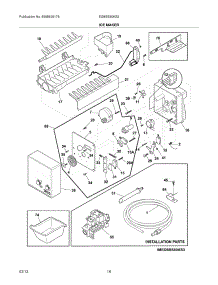 15 - Ice Maker parts for Electrolux Refrigerator EI28BS80KS3 / from AppliancePartsPros.com