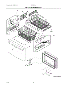 03 - Freezer Drawer, Baskets parts for Electrolux Refrigerator EI27BS16JB6 / from AppliancePartsPros.com
