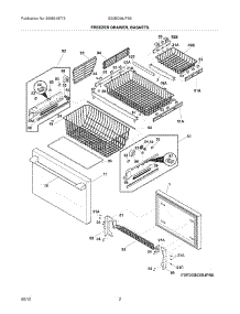 03 - Freezer Drawer, Baskets parts for Electrolux Refrigerator E23BC68JPS6 / from AppliancePartsPros.com