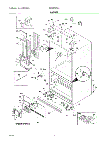 07 - Cabinet parts for Electrolux Refrigerator E23BC78IPSC / from AppliancePartsPros.com