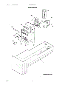 15 - Ice Container parts for Electrolux Refrigerator E23BC78IPSC / from AppliancePartsPros.com