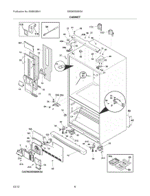07 - Cabinet parts for Electrolux Refrigerator EW28BS85KS4 / from AppliancePartsPros.com
