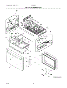 03 - Freezer Drawer, Baskets parts for Electrolux Refrigerator EI23BC30KS2 / from AppliancePartsPros.com