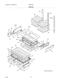 09 - Shelves parts for Electrolux Refrigerator EI23BC30KS2 / from AppliancePartsPros.com