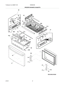 03 - Freezer Drawer, Baskets parts for Electrolux Refrigerator EI23BC35KS4 / from AppliancePartsPros.com